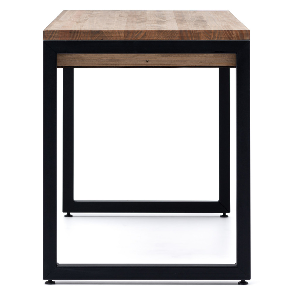Mesa de Estudio Industrial iCub Strong ECO 1 Cajón Negro Efecto Vintage 