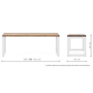 Banco iCub Strong ECO Industrial Blanco Efecto Vintage Box Furniture  