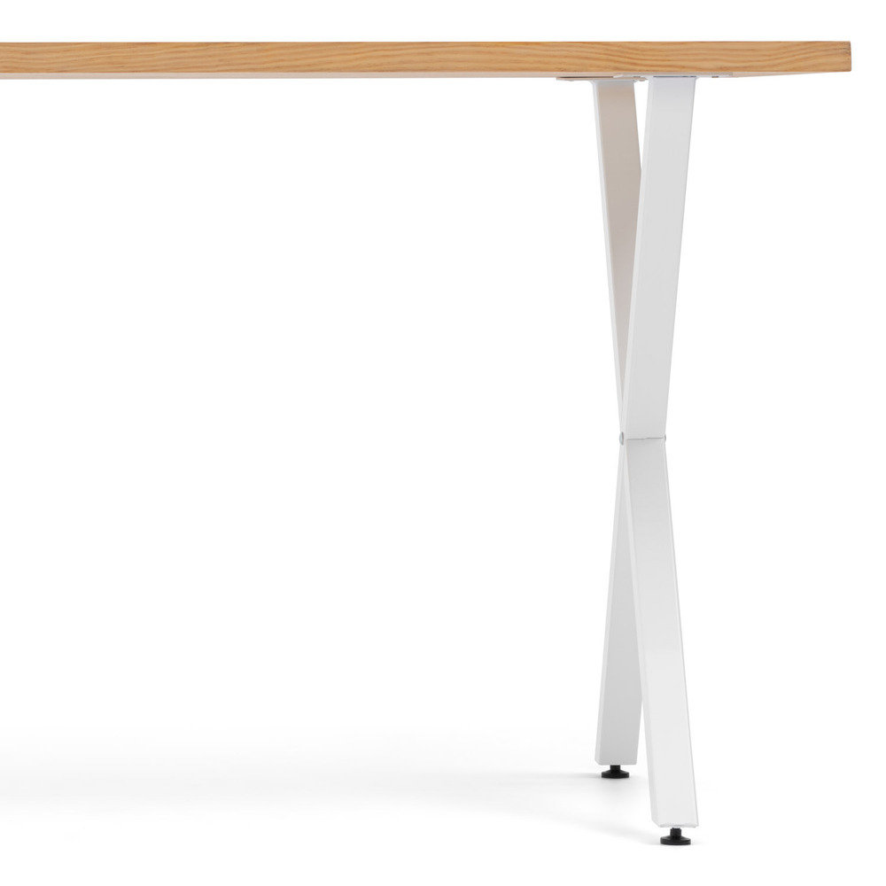 Mesa Estudio Industrial Pata X ECO Box Furniture Blanco Natural