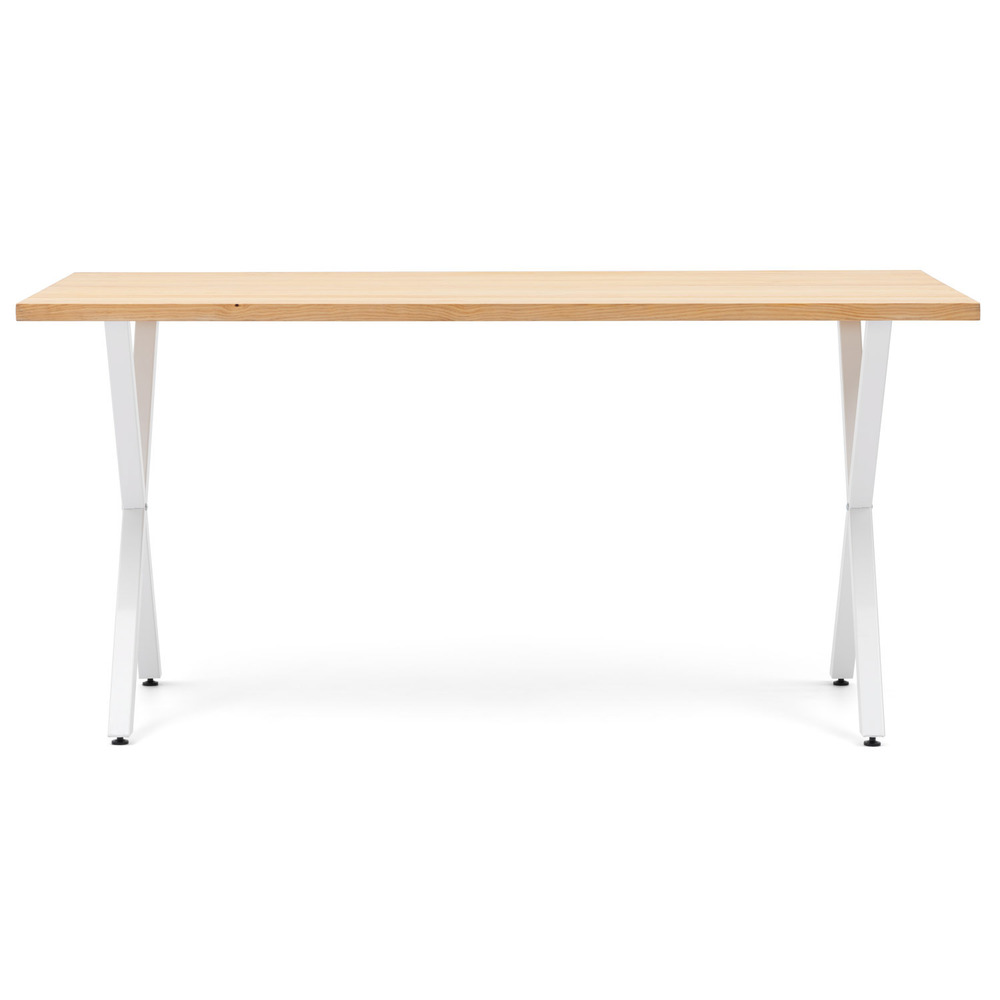 Mesa Estudio Industrial Pata X ECO Box Furniture Blanco Natural