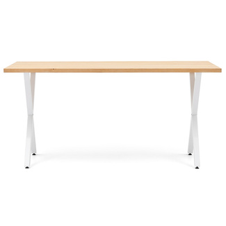 Mesa Estudio Industrial Pata X ECO Box Furniture Blanco Natural