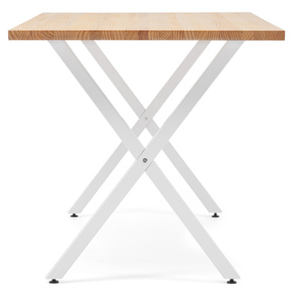 Mesa Estudio Industrial Pata X ECO Box Furniture Blanco Natural