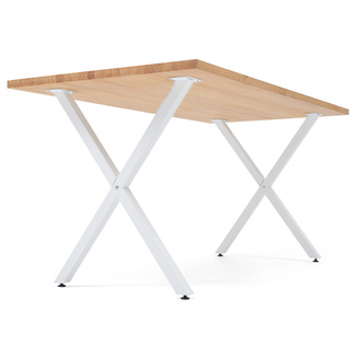 Mesa Estudio Industrial Pata X ECO Box Furniture Blanco Natural