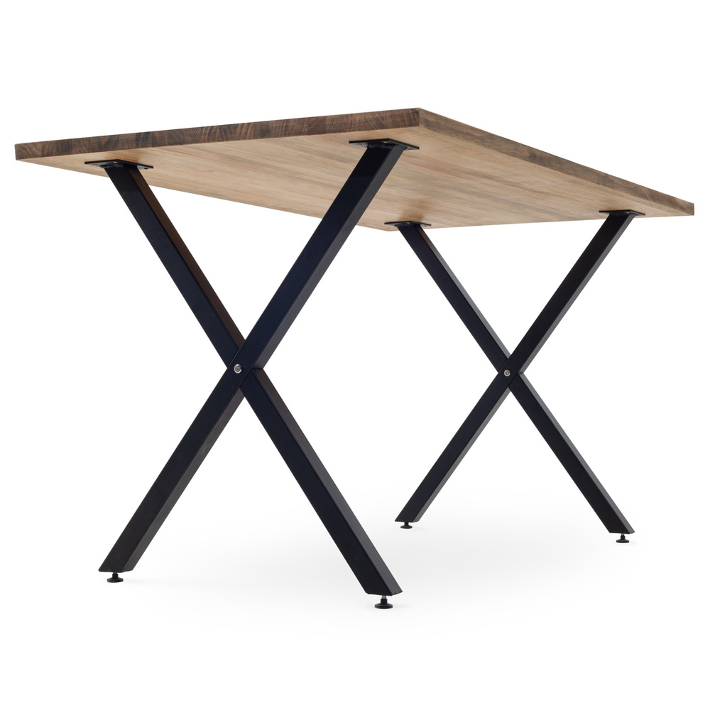 Mesa Comedor Industrial ECO Pata X Box Furniture Negro Efecto Vintage