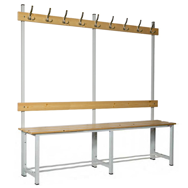 Banco Vestuario Madera + Perchero