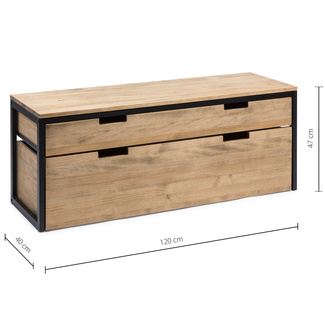 Mueble de TV iCub Three con Cajón Superior y Cajón Extraíble Doble
