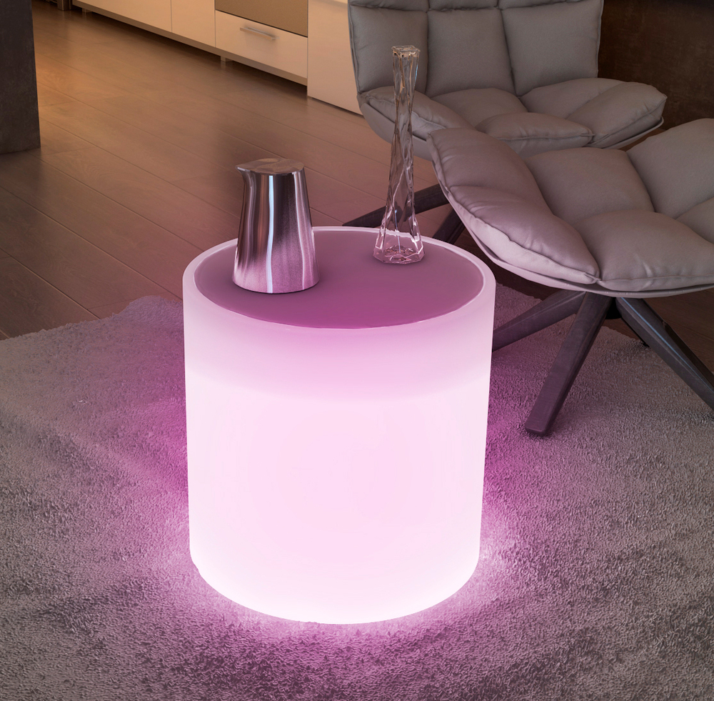Puf Mesa Sundara Iluminada 43 x 43 cm