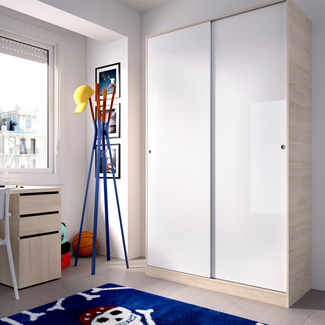 Armario Slide 2 Puertas Correderas Plus Bicolor 50 x 120 x 204 cm