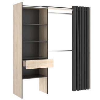 Kit Vestidor Suit 1 Cajón y Cortina 