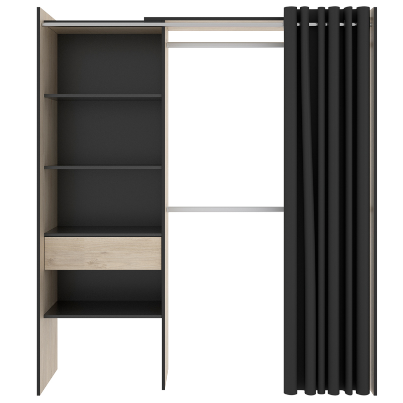 Kit Vestidor Suit 1 Cajón y Cortina 