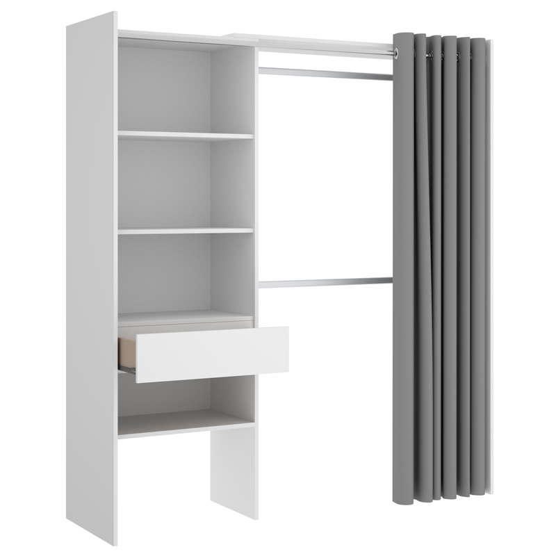 Kit Vestidor Suit 1 Cajón y Cortina 