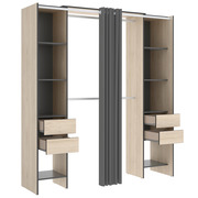 Kit Vestidor Suit 4 Cajones y Cortina 