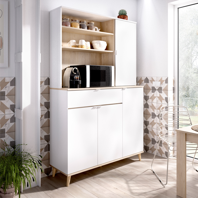 Mueble Auxiliar Wok con 4 Puertas y 1 Cajón