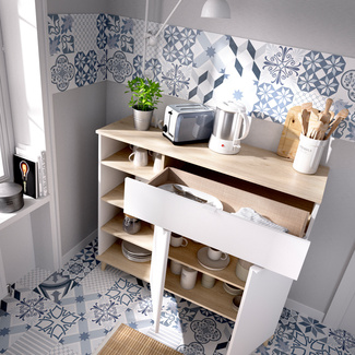 Mueble Auxiliar Wok con 2 Puertas y 1 Cajón