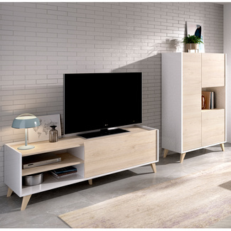 Conjunto Salón de Televisión Ness 5 Blanco 
