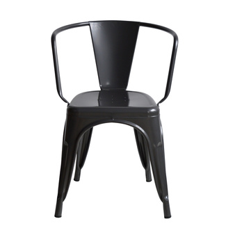 Silla Tudix Industrial Vintage con Brazos Gun Metal 