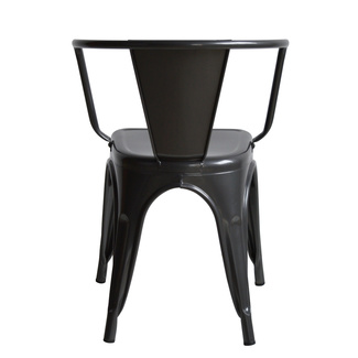 Silla Tudix Industrial Vintage con Brazos Gun Metal 
