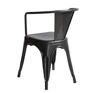 Silla Tudix Industrial Vintage con Brazos Gun Metal 