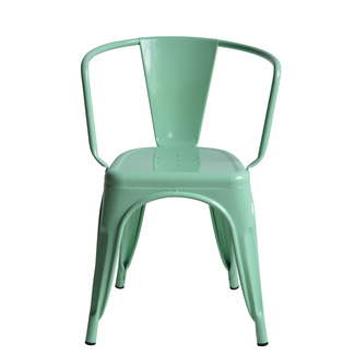 Silla Tudix Industrial Vintage con Brazos Verde Menta