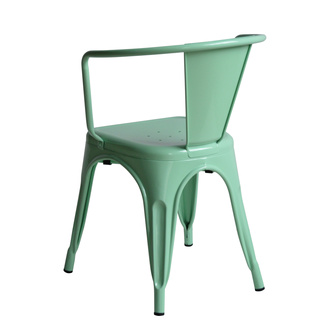 Silla Tudix Industrial Vintage con Brazos Verde Menta