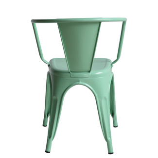 Silla Tudix Industrial Vintage con Brazos Verde Menta