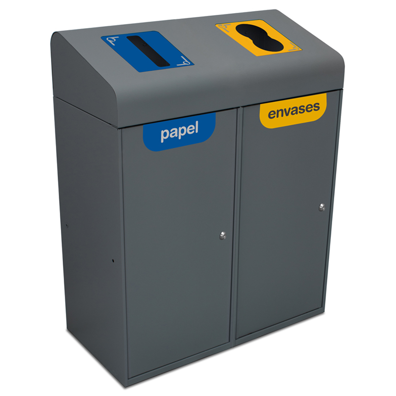 Papelera Modelo Berlin Selectiva Galvanizada 