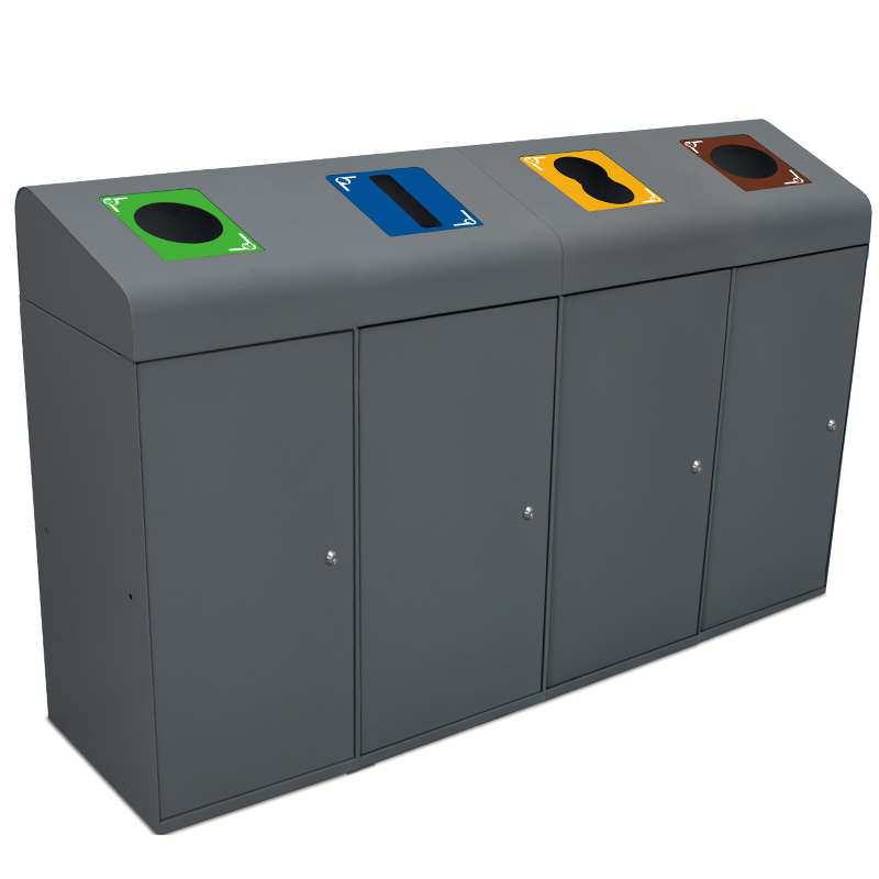 Papelera Modelo Berlin Selectiva Galvanizada 