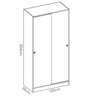 Armario Slide 2 Puertas Correderas Plus 50 x 100 x 204 cm