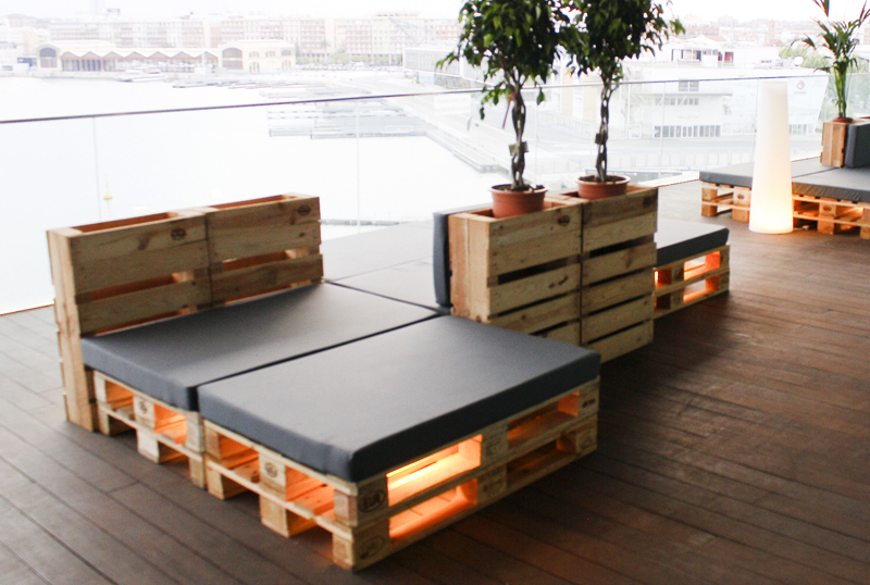 Pouf Palet 80x120 cm