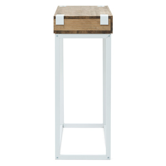 Recibidor iCub de Madera con 2 Huecos y tapa frontal Blanco Efecto Vintage Box Furniture