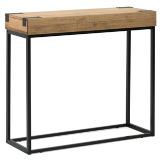 Recibidor iCub de Madera con 2 Huecos y tapa frontal Negro Efecto Vintage Box Furniture 