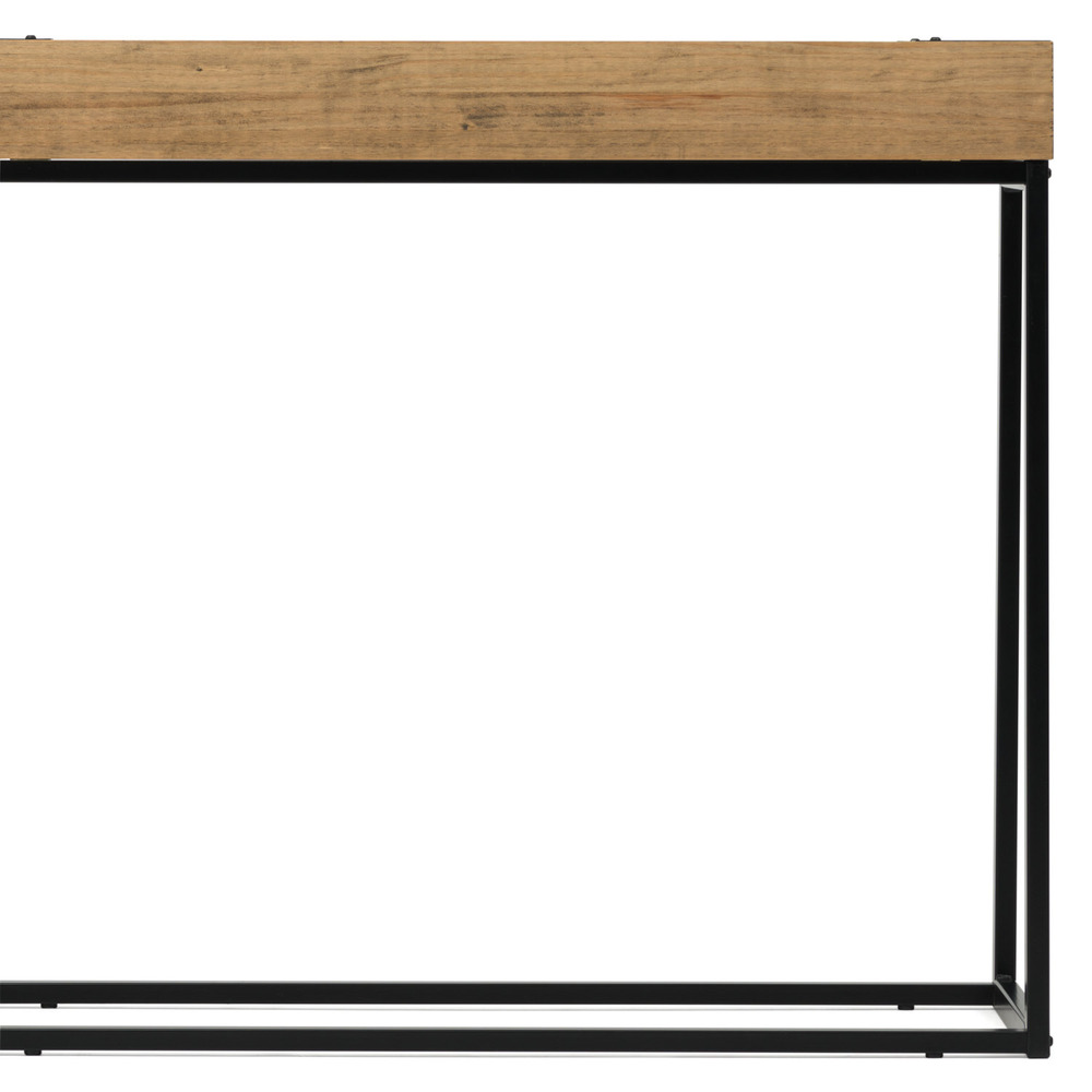 Recibidor iCub de Madera con 2 Huecos y tapa frontal Negro Efecto Vintage Box Furniture 