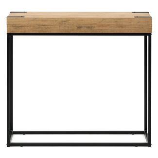 Recibidor iCub de Madera con 2 Huecos y tapa frontal Negro Efecto Vintage Box Furniture 