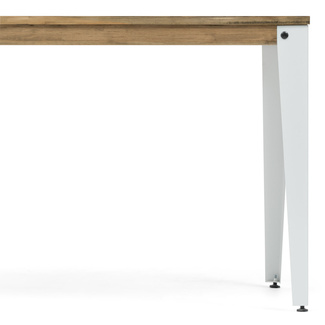 Mesa Lunds Sostenible con 3 Compartimentos Ocultos Blanco Efecto Vintage 
