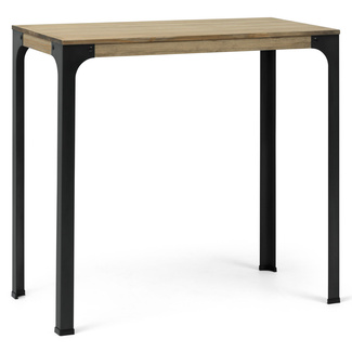 Mesa Bristol Industrial Madera Maciza Patas Altas
