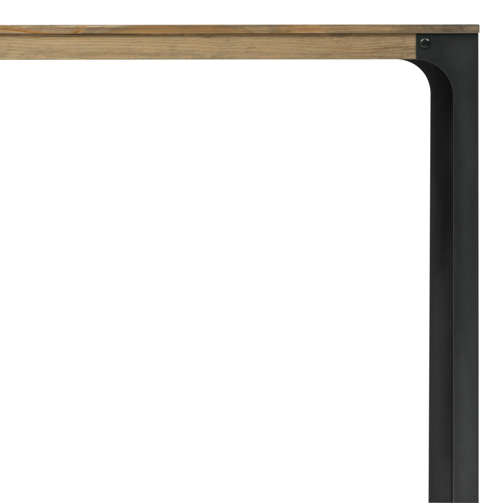 Mesa Bristol Industrial Madera Maciza Patas Altas