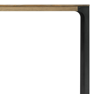 Mesa Bristol Industrial Madera Maciza Patas Altas