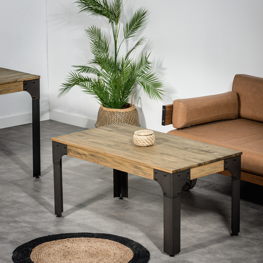 Mesa Centro Boston Industrial 70 x 110 x 51.5 centímetros 