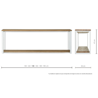 Estantería Sostenible Colgante Blanca 2 Estantes iCub 