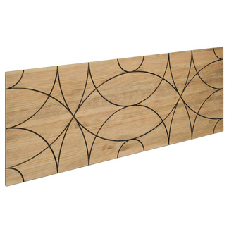 Cabecero Cama Círculos ECO de Madera de Pino Efecto Vintage 60x160 cm 