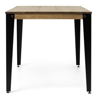 Mesa Comedor Lunds ECO Industrial Patas Negras Tablero Efecto Vintage  