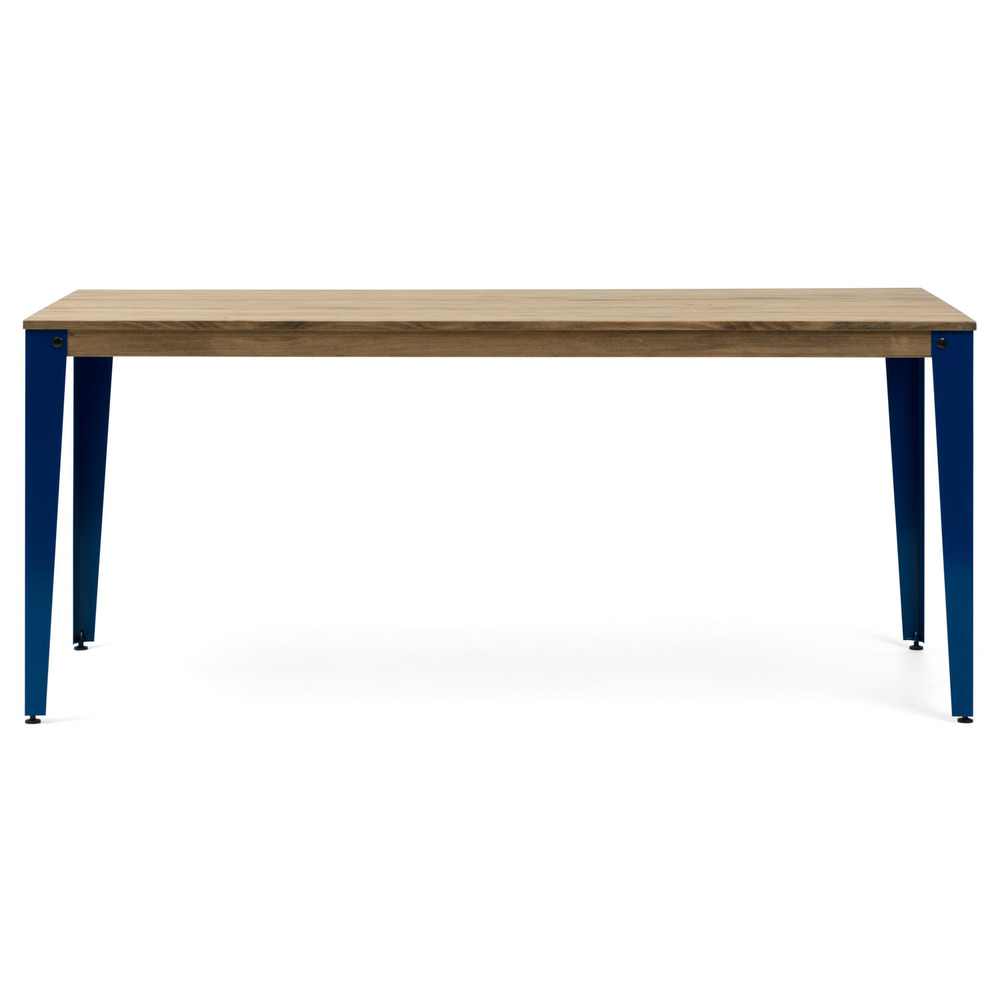 Mesa Comedor Lunds ECO Industrial Patas Azules Tablero Efecto Vintage  