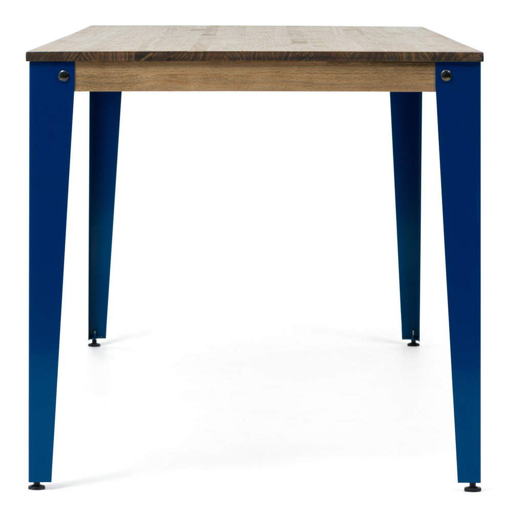 Mesa Comedor Lunds ECO Industrial Patas Azules Tablero Efecto Vintage  