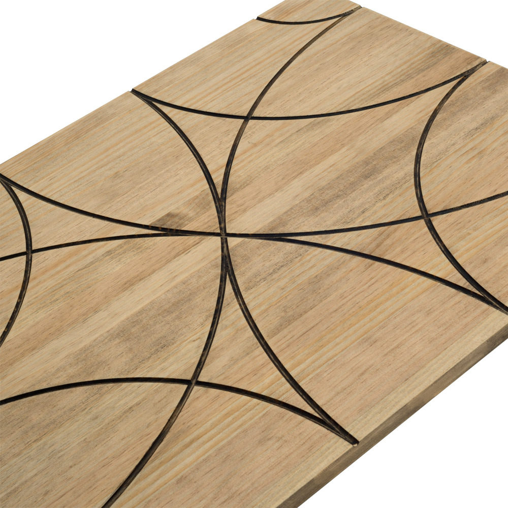 Cabecero Cama Círculos ECO de Madera de Pino Efecto Vintage 60x160 cm 