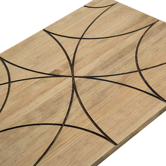 Cabecero Cama Círculos ECO de Madera de Pino Efecto Vintage 60x160 cm 
