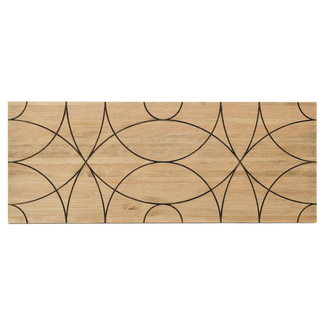 Cabecero Cama Círculos ECO de Madera de Pino Efecto Vintage 60x160 cm 