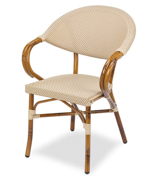 Sillón Apilable en Tubo de Aluminio y Textiline Modelo 262