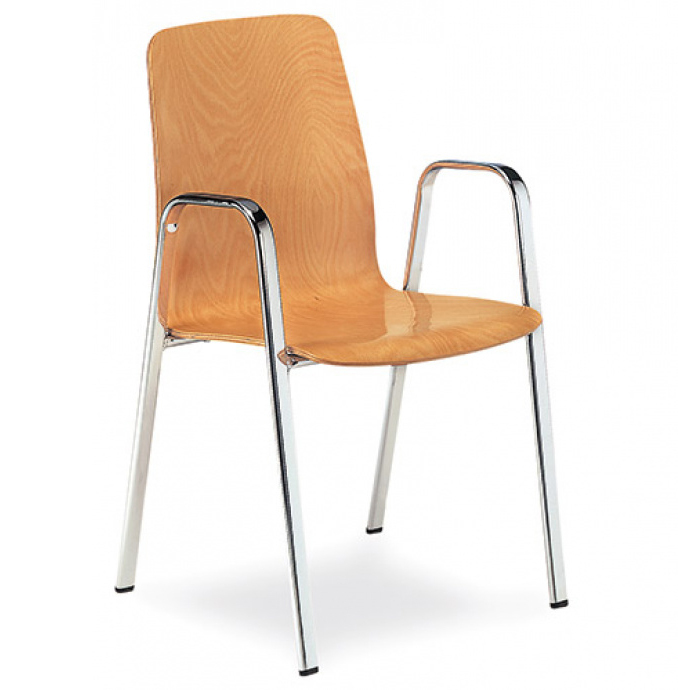 Sillón de Hosteleria Apilable en Tubo Acerado Modelo 236
