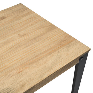 Mesa Lunds Cuadrada Industrial ECO Patas Fumé Tablero Efecto Vintage