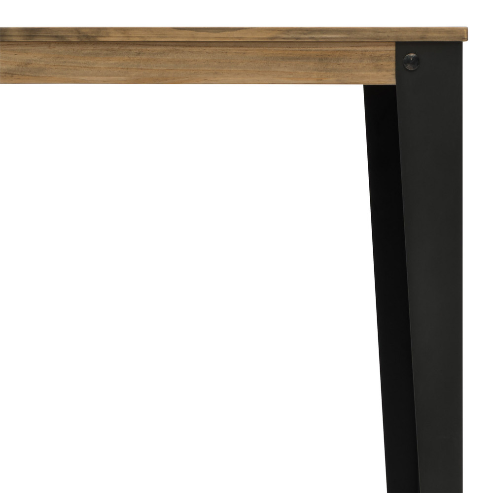 Mesa Lunds Cuadrada Industrial ECO Patas Fumé Tablero Efecto Vintage